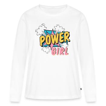 Power Girl - Comicstyle - Women's Premium Organic Long Sleeve Shirt - white - Front - Julia (174cm)