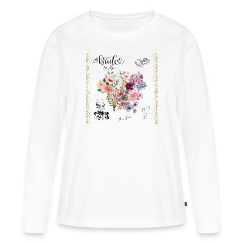 Flower Power Junggesellinnenabschied - Bride to be - Frauen Premium Bio Langarmshirt - Weiß - Vorne - Julia (174cm)