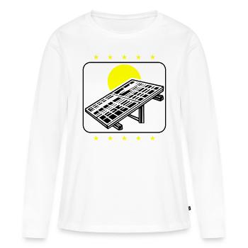 Photovoltaik Solar Energie - Frauen Premium Bio Langarmshirt - Weiß - Vorne - Julia (174cm)