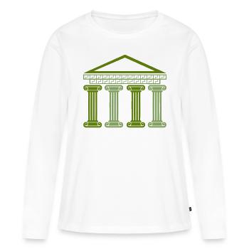 griechisches antikes gebäude - Frauen Premium Bio Langarmshirt - Weiß - Vorne - Julia (174cm)