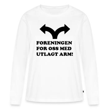 union pour nous à bras tendus - T-shirt manches longues Premium bio Femme - blanc - Devant - Julia (174cm)