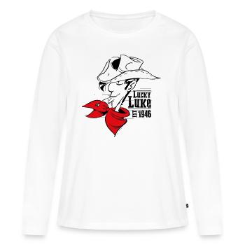 Lucky Luke Est. 1946 - Women's Premium Organic Long Sleeve Shirt - white - Front - Julia (174cm)