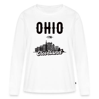 Cleveland Ohio Home Gift - T-shirt manches longues Premium bio Femme - blanc - Devant - Julia (174cm)