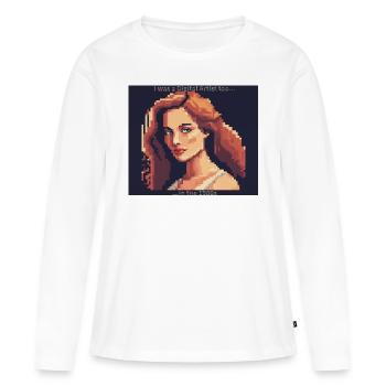 Digital art - Women's Premium Organic Long Sleeve Shirt - white - Front - Julia (174cm)