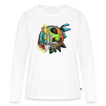 Abstrakte Kunst Kubismus - Frauen Premium Bio Langarmshirt - Weiß - Vorne - Julia (174cm)