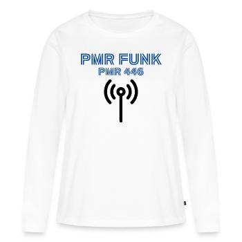PMR FUNK Operator - Frauen Premium Bio Langarmshirt - Weiß - Vorne - Julia (174cm)