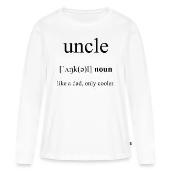 Uncle | Onkel Definition Dictionary - Frauen Premium Bio Langarmshirt - Weiß - Vorne - Julia (174cm)