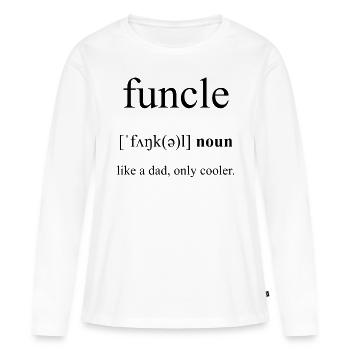 Funcle | Onkel Definition Dictionary - Frauen Premium Bio Langarmshirt - Weiß - Vorne - Julia (174cm)