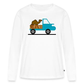 Camion - T-shirt manches longues Premium bio Femme - blanc - Devant - Julia (174cm)