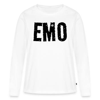 emo - T-shirt manches longues Premium bio Femme - blanc - Devant - Julia (174cm)