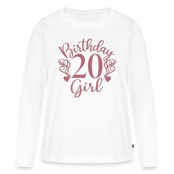 20. Geburtstag Frauen Ihr Geburtstagskind 20 Jahre alt - Frauen Premium Bio Langarmshirt - Weiß - Vorne - Julia (174cm)
