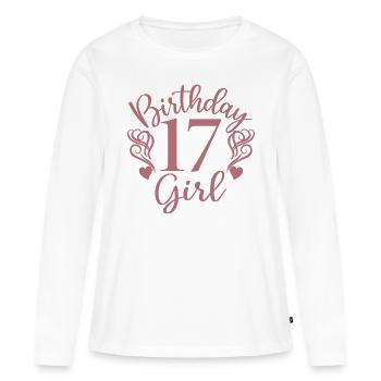 17th Birthday Girl, 17 Years Old Gift For Teens - Women's Premium Organic Long Sleeve Shirt - white - Front - Julia (174cm)