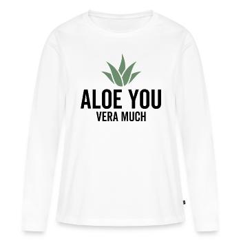 Aloe You Vera Much - Women's Premium Organic Long Sleeve Shirt - white - Front - Julia (174cm)