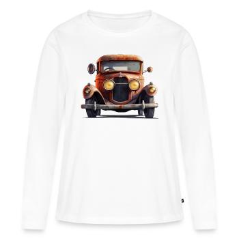 Oldtimer brauchen Liebe - Frauen Premium Bio Langarmshirt - Weiß - Vorne - Julia (174cm)