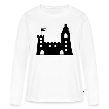château - T-shirt manches longues Premium bio Femme - blanc - Devant - Julia (174cm)