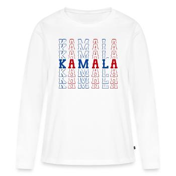 KAMALA HARRIS America - Women's Premium Organic Long Sleeve Shirt - white - Front - Julia (174cm)