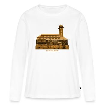 Fichtelberg Oberwiesenthal Saxe Erzgebirge - T-shirt manches longues Premium bio Femme - blanc - Devant - Julia (174cm)