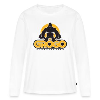 Gorilla Bodybuilding - T-shirt manches longues Premium bio Femme - blanc - Devant - Julia (174cm)