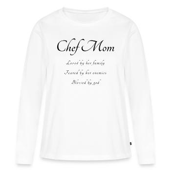 Köchin Mutter Spruch - Frauen Premium Bio Langarmshirt - Weiß - Vorne - Julia (174cm)