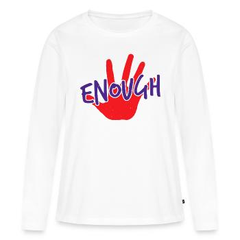 ASSEZ - T-shirt manches longues Premium bio Femme - blanc - Devant - Julia (174cm)