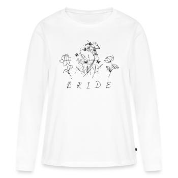 Flower Bride Bride - Women's Premium Organic Long Sleeve Shirt - white - Front - Julia (174cm)