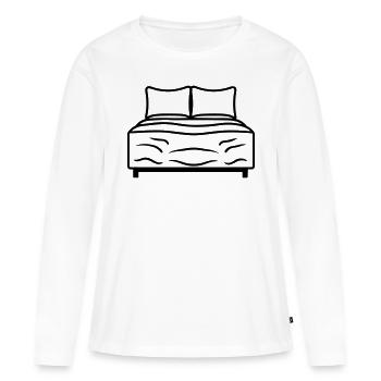 Lit - T-shirt manches longues Premium bio Femme - blanc - Devant - Julia (174cm)
