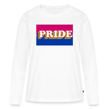 Bi Pride - T-shirt manches longues Premium bio Femme - blanc - Devant - Julia (174cm)