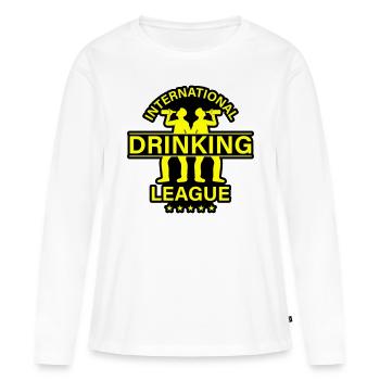 International Drinking Saying - Women's Premium Organic Long Sleeve Shirt - white - Front - Julia (174cm)