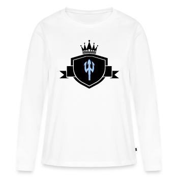 Armoiries du Trident - T-shirt manches longues Premium bio Femme - blanc - Devant - Julia (174cm)