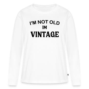 Nicht alt - Frauen Premium Bio Langarmshirt - Weiß - Vorne - Julia (174cm)