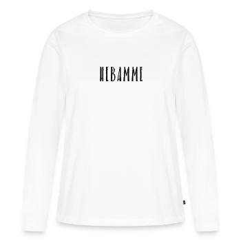Sage-femme - T-shirt manches longues Premium bio Femme - blanc - Devant - Julia (174cm)