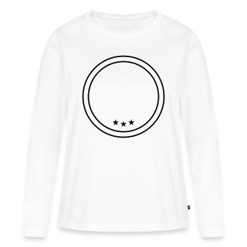 kreis emblem - Frauen Premium Bio Langarmshirt - Weiß - Vorne - Julia (174cm)