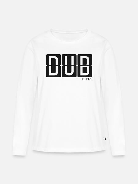 Dublin - Frauen Premium Bio Langarmshirt - Weiß