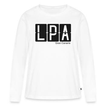 Gran Canaria - Frauen Premium Bio Langarmshirt - Weiß - Vorne - Julia (174cm)