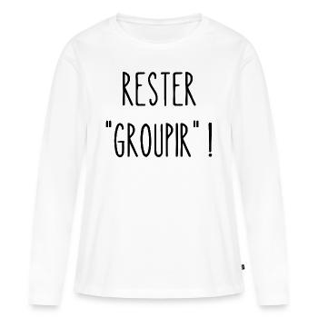 rester groupir - T-shirt manches longues Premium bio Femme - blanc - Devant - Julia (174cm)