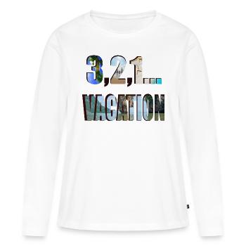VACATION - Women's Premium Organic Long Sleeve Shirt - white - Front - Julia (174cm)