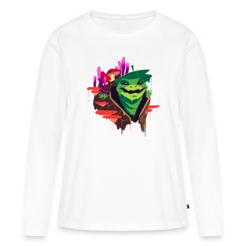 Un beau druide de Spore Circle Design - T-shirt manches longues Premium bio Femme - blanc - Devant - Julia (174cm)