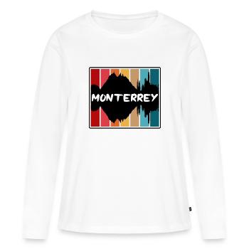 Monterrey Mexique Skyline Silhouette Voyage Souveni - T-shirt manches longues Premium bio Femme - blanc - Devant - Julia (174cm)