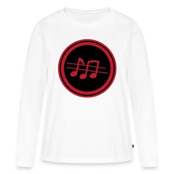 Partitions musicales - T-shirt manches longues Premium bio Femme - blanc - Devant - Julia (174cm)