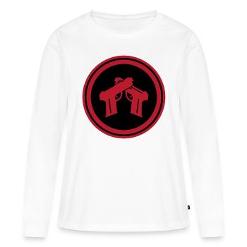 Pistol Symbol - Women's Premium Organic Long Sleeve Shirt - white - Front - Julia (174cm)