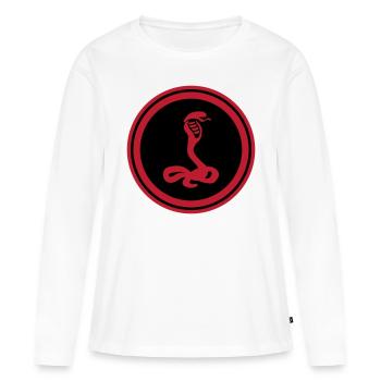 Cobra serpent - T-shirt manches longues Premium bio Femme - blanc - Devant - Julia (174cm)