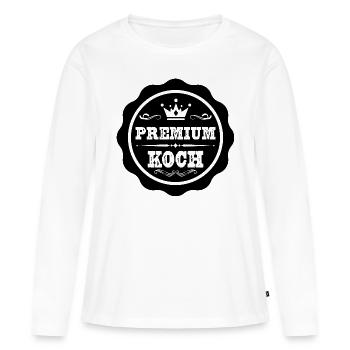 Premium Koch - Frauen Premium Bio Langarmshirt - Weiß - Vorne - Julia (174cm)
