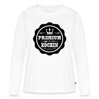 Premium Köchin - Frauen Premium Bio Langarmshirt - Weiß - Vorne - Julia (174cm)