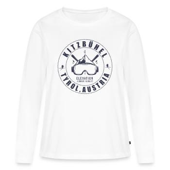 Kitzbühel Autriche - T-shirt manches longues Premium bio Femme - blanc - Devant - Julia (174cm)