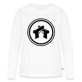 Pistol Symbol - Women's Premium Organic Long Sleeve Shirt - white - Front - Julia (174cm)