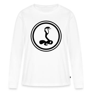Cobra serpent - T-shirt manches longues Premium bio Femme - blanc - Devant - Julia (174cm)