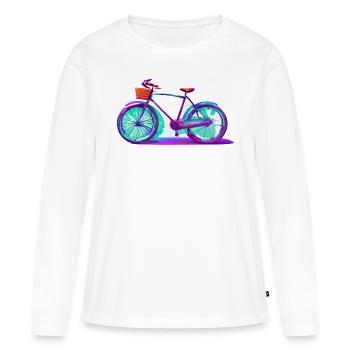 Bicycle Cycling Cyclists Cyclists Cyclists - Women's Premium Organic Long Sleeve Shirt - white - Front - Julia (174cm)