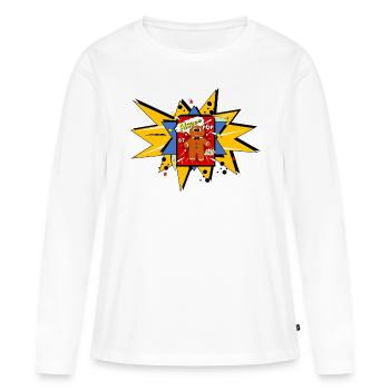 Alsace Pop ART - T-shirt manches longues Premium bio Femme - blanc - Devant - Julia (174cm)