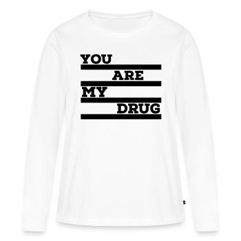 Mon médicament - T-shirt manches longues Premium bio Femme - blanc - Devant - Julia (174cm)