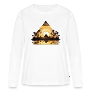 Egypte Egypte Isis Pharaons Pharaons Pyramide Afrique - T-shirt manches longues Premium bio Femme - blanc - Devant - Julia (174cm)